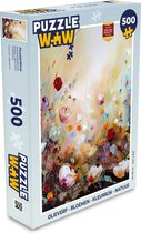 Puzzel Olieverf - Bloemen - Kleurrijk - Natuur - Legpuzzel - Puzzel 500 stukjes