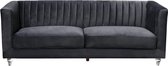 Bol.com Beliani ARVIKA - Three Seater Sofa - Zwart - Fluweel aanbieding