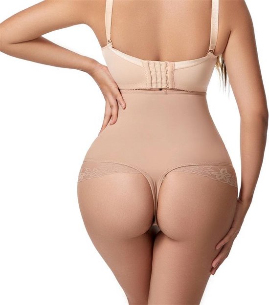 Wow Peach - Hoge Taille Buik Control Slip - Shapewear - Hip Lift - Corrigerend Ondergoed - Nude - XL