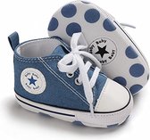 Baby Schoenen - Pasgeboren Babyschoenen - Eerste Baby Schoentjes 6-12 maanden -Schoenmaat 19-20 - Baby slofjes 12cm - Lichtblauw
