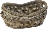 Broodmandje | Opbergmandje | Fruitmandje ovaal Grey Rotan 30x18