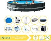 Intex Ultra XTR Frame Zwembad - Opzetzwembad - 610x122 cm - Inclusief Onderhoudspakket, Glasparels, Onderhoudsset, Stofzuiger, Voetenbad en Warmtepomp CP