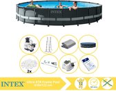 Intex Ultra XTR Frame Zwembad - Opzetzwembad - 610x122 cm - Inclusief Filterbollen, Stofzuiger, Zoutsysteem en Zout