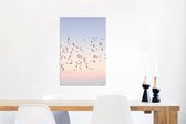 Wanddecoratie Metaal - Aluminium Schilderij Industrieel - Vogels - Zee - Lucht - Natuur - Zomer - 40x60 cm - Dibond - Foto op aluminium - Industriële muurdecoratie - Voor de woonkamer/slaapkamer