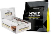 Body & Fit Proteïne Bundel – Whey Perfection Eiwitshake Banaan - 2268 gram (81 shakes) + Clean Protein Bar Cookie Dough Amandel - 12 Eiwitrepen