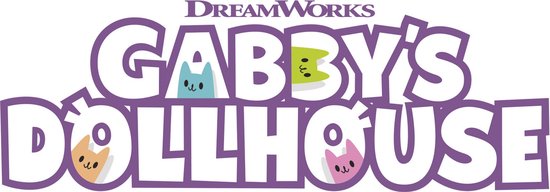 Logo de Gabby's Dollhouse avec des oreilles de chat.