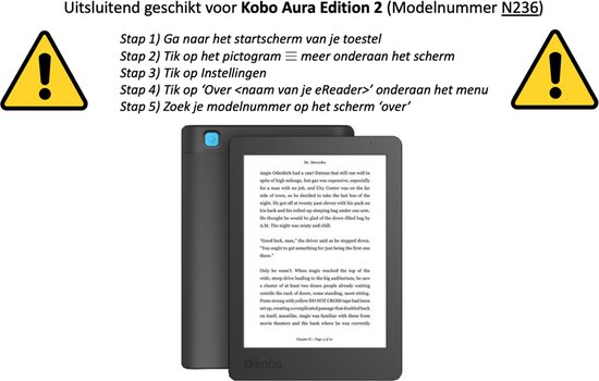 Hoesje geschikt voor Kobo Aura Edition 2 - Extreme Shock Case - Sleepcover - Hoesje geschikt voor Kobo Aura Edition 2 Flip Cover Rosé van Merkloos — afbeelding 5