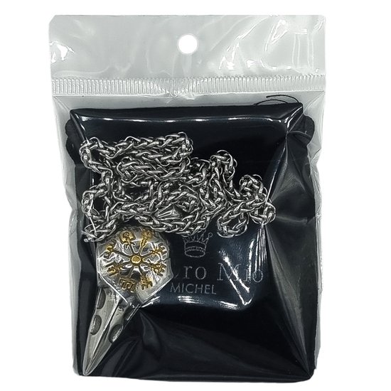 Tesoro Mio Michel - Collier Viking - Pendentif Raaf Corbeau Avec vegvisir - Acier inoxydable - L 60 cm, W 4 mm - Pendentif 5,5 x 2,7 cm