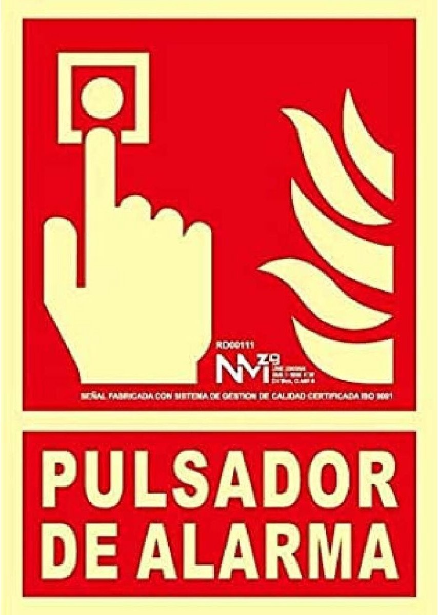 Bord Normaluz No utilizar en caso de incendio PVC (21 x 30 cm)