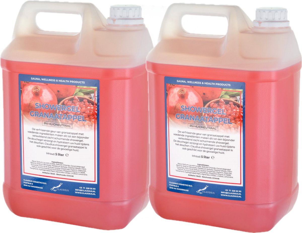 Goedkoopste Claudius Douchegel Granaatappel 5 liter - set van 2 stuks - Showergel
