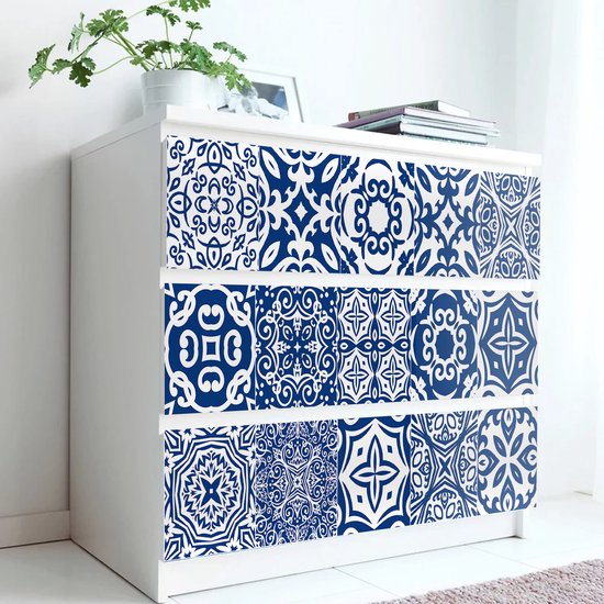 Ulticool Décoration Stickers carrelages - Nederland Blauw Wit - 15x15 cm - 15 pièces