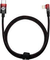 Baseus USB-C to Lightning Cable 1m MVP 20W (Zwart-rood) CAVP000220
