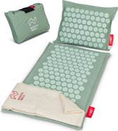 Northwall Spijkermat met Kussen & Draagtas - Acupressuur mat met Spijkerkussen - Spijkerbed - Acupunctuur - Meditatie - Shakti Massage - Groen