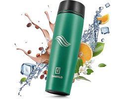 Thermobeker 460ml smaragdgroen mat INOX roestvrij staal, poedercoating, koffiebeker