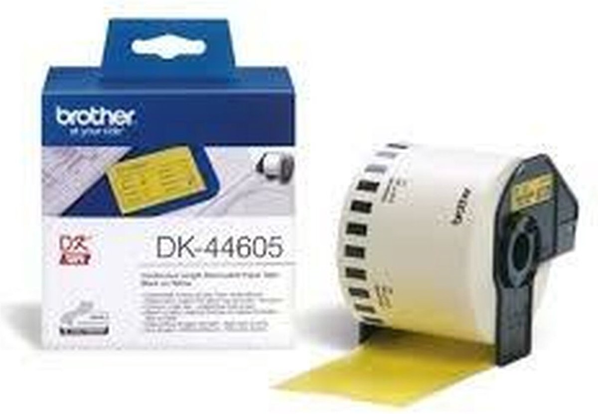 DK-44605 Continue Length Tape: 62mm - Thermal paper - yellow - removable (30.48m)