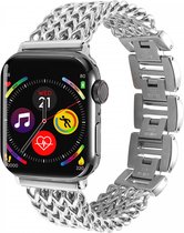 Bracelet en acier tressé adapté à Apple Watch 41MM / 40MM / 38MM - Bracelet en acier inoxydable en métal - Argent