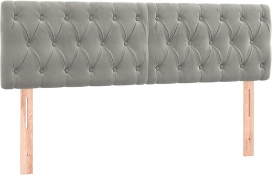 vidaXL-Boxspring-met-matras-fluweel-lichtgrijs-140x190-cm