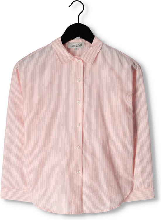HOUNd Stripe Shirt Meisjes - Jurken - Lichtroze - Maat 140