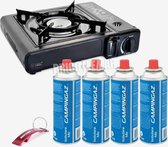 Tulp.n.l/Draagbare Gasfornuis/ Camping Kookstel/ Inclusief 4 Gasflessen/Gas Stove/ Gasfornuis