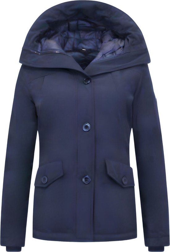 Veste d'hiver courte sur mesure pour femme - 503 - Blauw