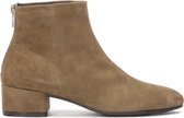 Classic suede boots with low heel