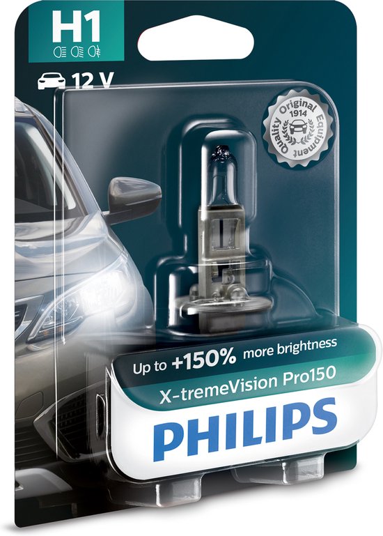 Philips 12258XVPB1 Halogeenlamp X-tremeVision H1 55 W 12 V | bol.com