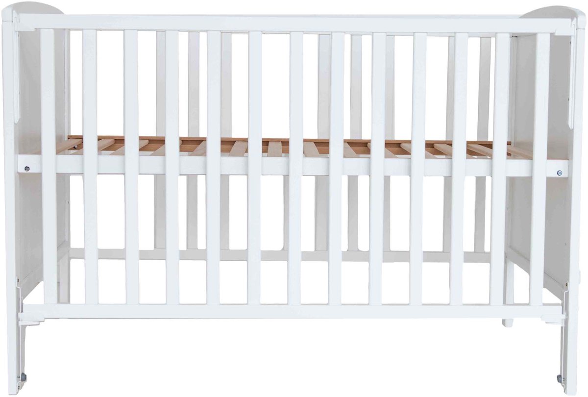 Bol.com Prénatal Ledikant Skye - Babybedje met Platte Spijlen - 60 x120 cm - Exclusief Matras - Wit aanbieding