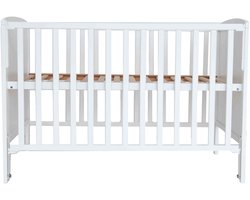 Prénatal Ledikant Skye - Babybedje met Platte Spijlen - 60 x120 cm - Exclusief Matras - Wit