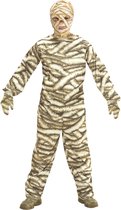 Widmann - Mummie Kostuum - Afschuwelijke Mummy Kind Kostuum - Wit / Beige - Maat 140 - Halloween - Verkleedkleding