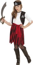 Widmann - Piraat & Viking Kostuum - Piratenmeisje Pemm Kostuum - Rood - Maat 116 - Carnavalskleding - Verkleedkleding