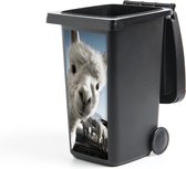 Container sticker Alpaca - Dier - Wit - 38x80 cm - Kliko sticker