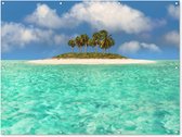 Muurdecoratie buiten Caribisch eiland fotoprint - 160x120 cm - Tuindoek - Buitenposter