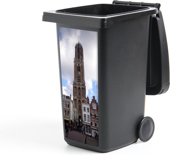 Container sticker Utrecht - Domtoren - Wolken - 44x98 cm - Kliko sticker