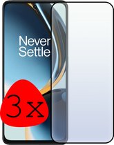 Protecteur d'écran OnePlus Nord CE 3 Lite en Tempered Glass couverture complète - Glas de protection d'écran en verre OnePlus Nord CE 3 Lite - 3 pièces