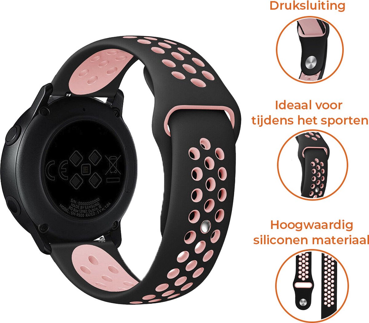 yaoqijie Hoge kwaliteit lederen horlogeband 20mm 22mm roestvrij stalen gesp waterdichte siliconen horlogeband vervanging geschikt for mannen horloge lasting (Band Color : Blue, Band Width : 20mm