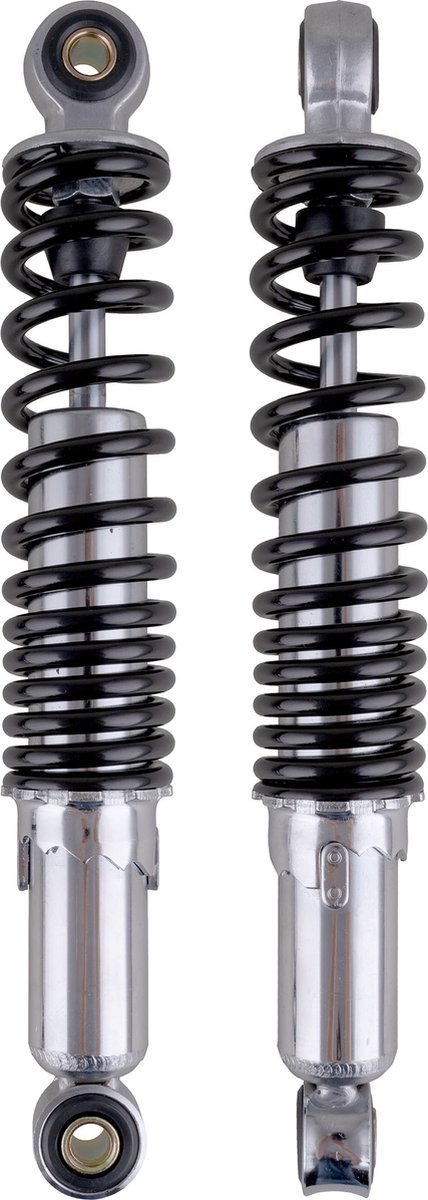 SMP - schokbreker / vering - chrome met zwarte spiraal - 280mm - 2 STUKS - Honda camino