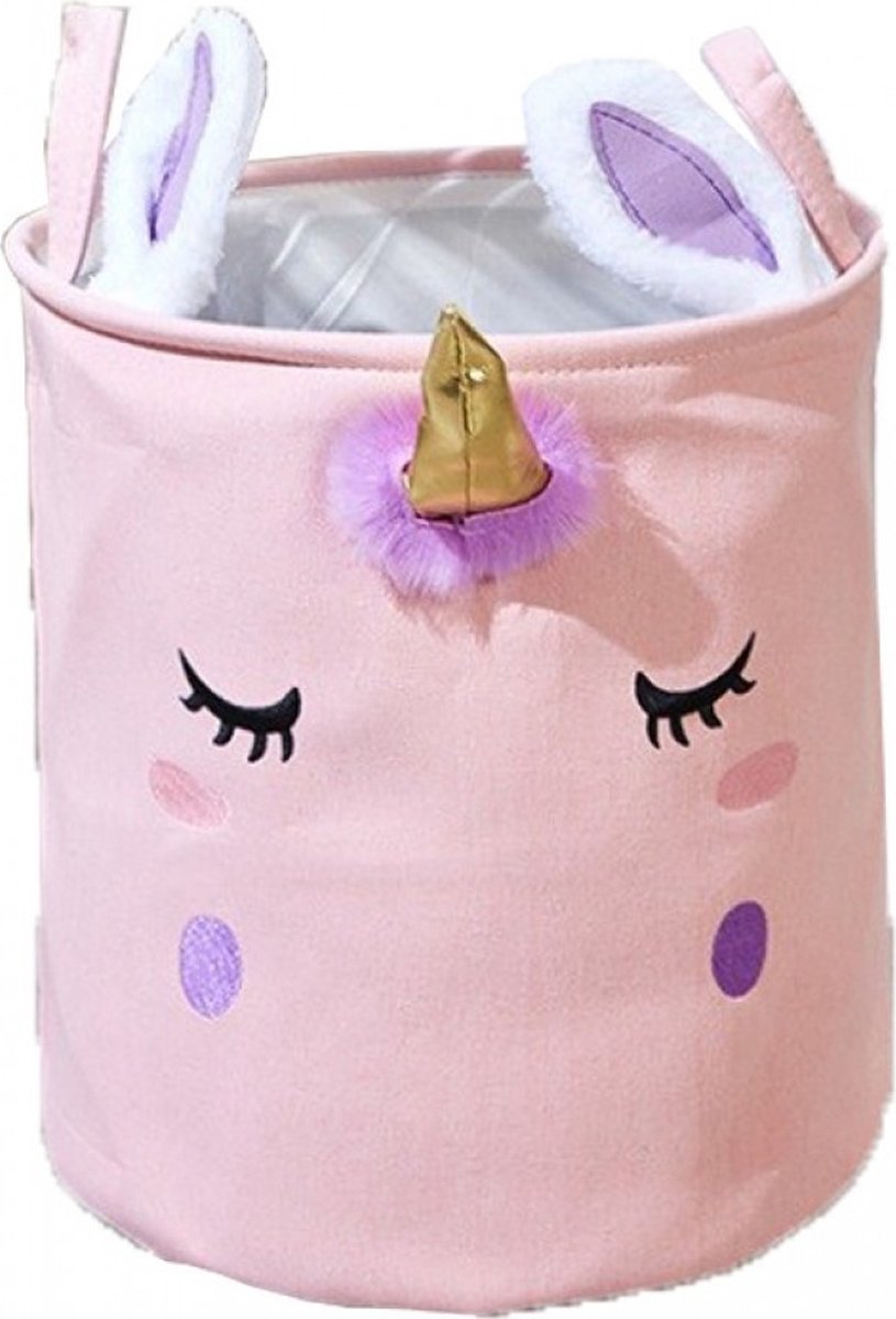 Goedkoopste Speelgoedmand Kinderen – Opbergmand Kinderkamer – Opvouwbare Wasmand - Speelgoed opbergzak - Unicorn - Cadeau Kinderen - 28x34cm