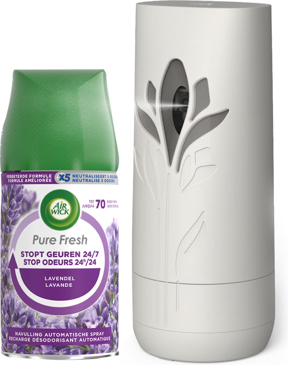 Air Wick Freshmatic Automatische Spray Luchtverfrisser - 2 Navullingen - Pure fresh lavendel - Pure fresh lentedauw - Voordeelverpakking