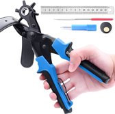 Dekko Tools Perforateur pour ceinture | Pinces à trous | Extra fort et tranchant | Ergonomique et durable | Pince à pistolet | Outils cuir