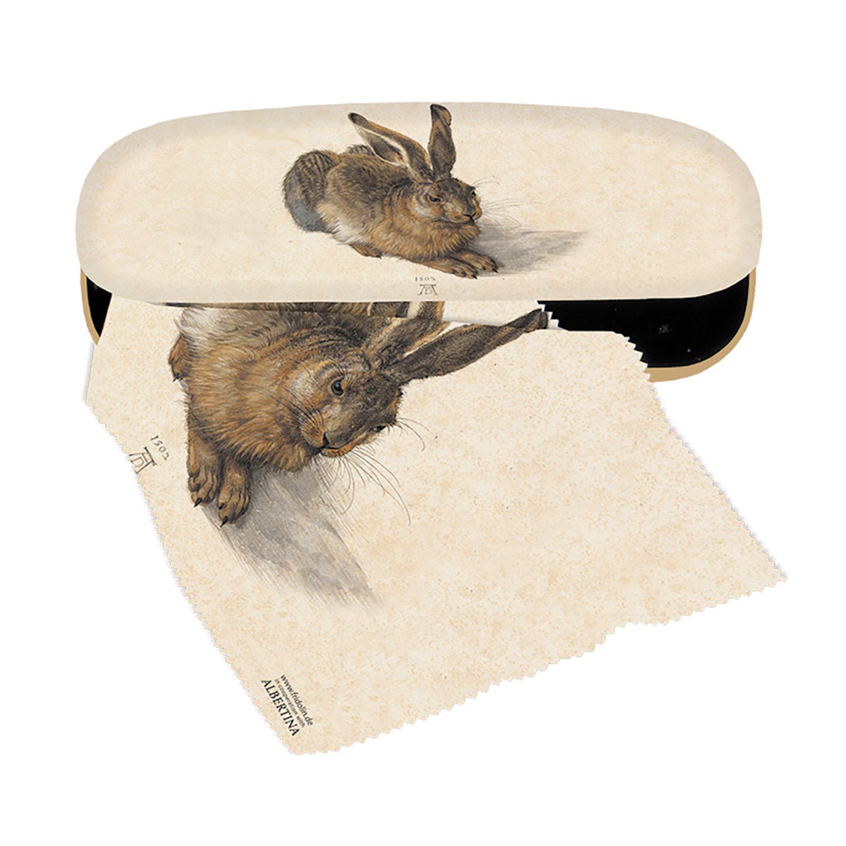 Fridolin hardcase brillenkoker met doekje Dürer Hare