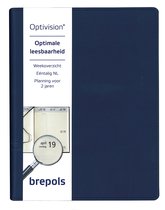 Brepols Agenda 2024 • Optivision NL • Optimaal leesbaar • TRENTO • Gespiraliseerd • 17,1 x 22 cm • Blauw