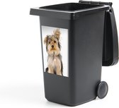 Container sticker Honden - Portret van Yorkshire terrier - 40x60 cm - kliko sticker - weerbestendige containersticker