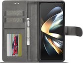 LC.IMEEKE Hoesje Portemonnee Book Case Grijs Geschikt voor Samsung Galaxy Z Fold 5