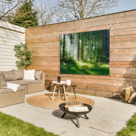 Affiche de jardin - Toile de jardin - Affiches de jardin extérieur - Nature - Arbres - Forêt - Vert - Soleil - Herbe - Plantes - Posters de jardin cm - Jardin