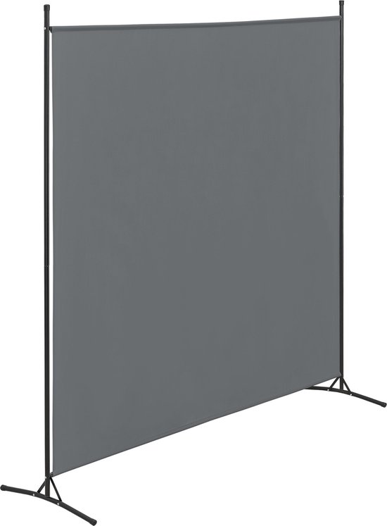 Tuinscherm Abe - Scheidingswand - 175x176 cm - Donkergrijs - Staal en Polyester - Waterafstotend - Discreet Design