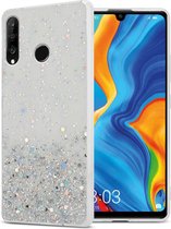 Cadorabo Hoesje geschikt voor Huawei P30 LITE in Transparant met Glitter - Beschermhoes van flexibel TPU silicone met fonkelende glitters Case Cover Etui