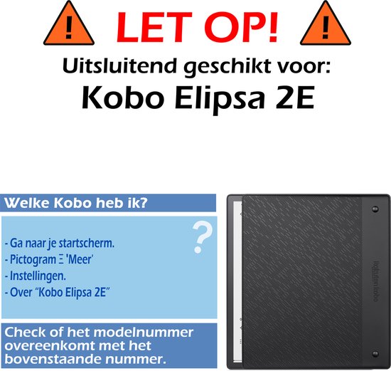 Hoesje Geschikt voor Kobo Elipsa 2E Hoes Book Case Trifold - Hoes Geschikt voor Kobo Elipsa 2E Hoesje Book Cover - Vlinders van Hoesje  — afbeelding 2
