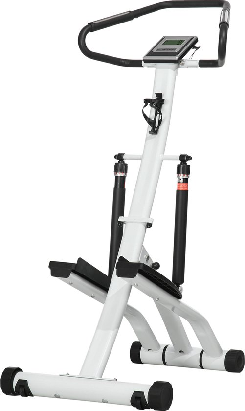 SPORTNOW - Stepper - 12 weerstandsniveaus - LCD-display - 2 wieltjes