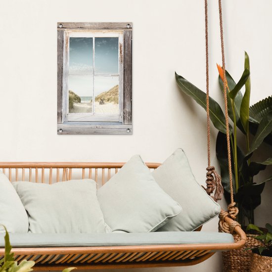 Affiche de jardin See-through - Plage - Vélo - 40x60 cm