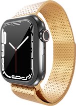 Strap-it Luxe Milanese band- Geschikt voor Apple Watch bandje - Series 1/2/3/4/5/6/7/8/9/SE - Rose Gold - RVS staal/metalen bandje met magneet - Milanees iWatch bandje voor maat: 38 mm 40 mm 41 mm